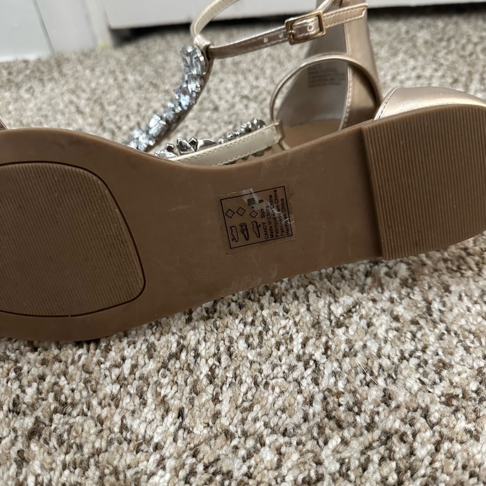 David’s Bridal Bridesmaid Jeweled Sandals - Picture 3 of 3
